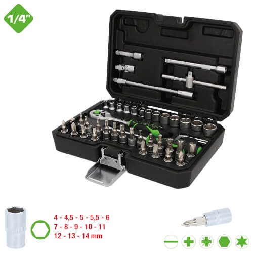 Hylsyavainsarja Competition 1/4", KS-Tools