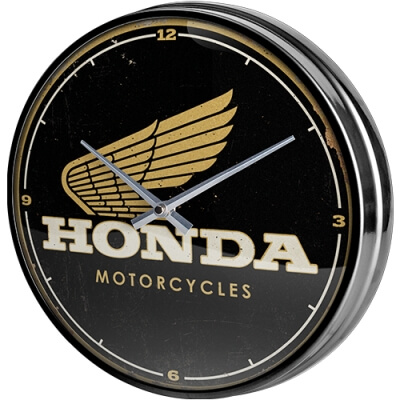 Plaque Métal Vintage Honda Motorcycles Gold - Décoration Rétro 30x20 Cm - Neuve