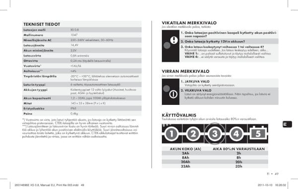 Akkulaturi XS 0.8, 12 V / 0,8 A, CTEK