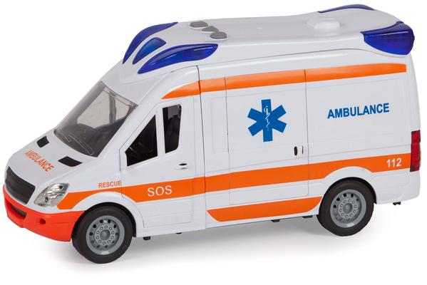 Lelu Ambulanssi Mercedes-Benz vilkuilla ja &auml;&auml;nell&auml;, Jinjia Toys