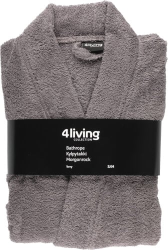 Kylpytakki Terry, harmaa S/M, 4 living