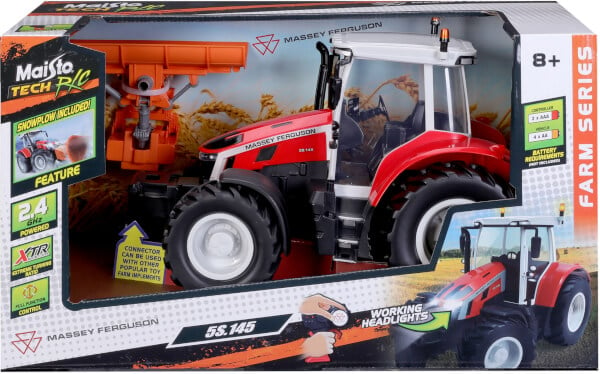 Kauko-ohjattava Massey Ferguson traktori auralla (1:16), Maisto Tech