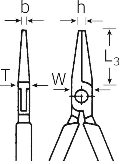 Elektroniikka-laattapihdit 125 mm, Stahlwille
