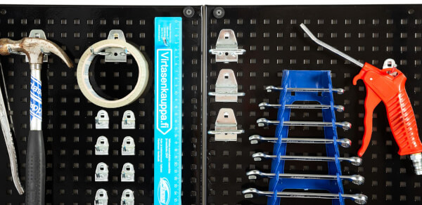 Reikälevyt koukku- ja kiinnityssarjalla, XL-Tools