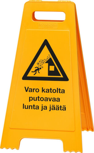 Lattiavaroitustaulu - Varo putoavaa lunta ja jäätä