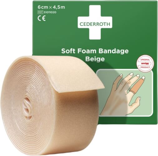 Soft-laastari 6 cm x 4,5 m, beige, Cederroth