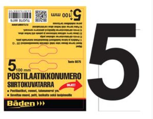 Postilaatikkonumero / -kirjain - Postilaatikon numero 5