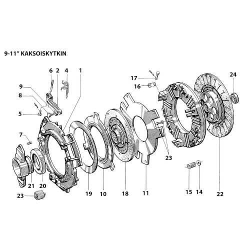 Kytkinlevy vo, 225 mm, 10Z