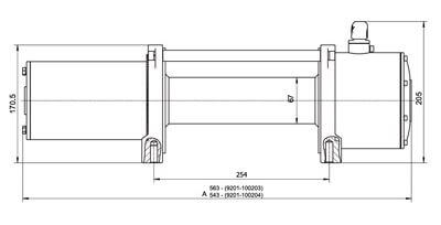 Sähkövinssi kaukosäätimellä 12 V / 4313 kg, Ironx