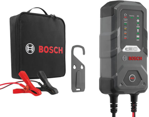 Akkulaturi C30, 3,8 A, 6/12 V, Bosch