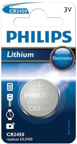 Nappiparisto CR2450, Philips