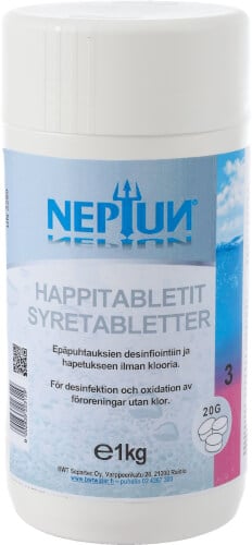 Aktiivihappitabletit, 50 kpl / 1 kg, BWT