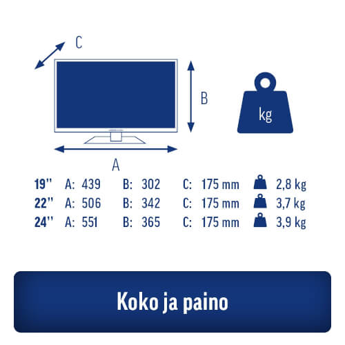 Alphatronics TV K-Line+ 22"