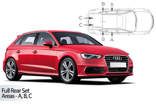 Häikäisysuojasarja Audi A3 Sportback Typ 8V, 5 ovinen (2012-2020), Car Shades