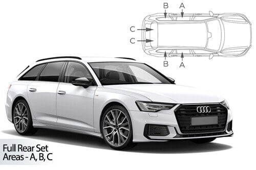 Häikäisysuojasarja Audi A6 C8, Avant (2018➟), Car Shades