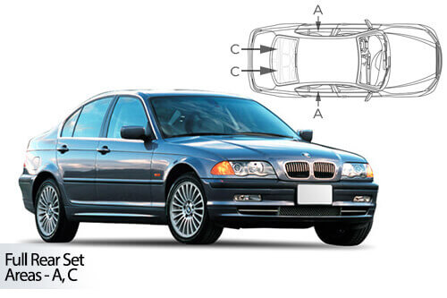 H&auml;ik&auml;isysuojasarja BMW 3-Sarja E46, 4 ovinen (1998-2005), Car Shades