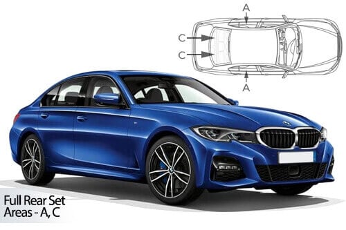 Häikäisysuojasarja BMW 3-Sarja G20, 4 ovinen (2019➟), Car Shades