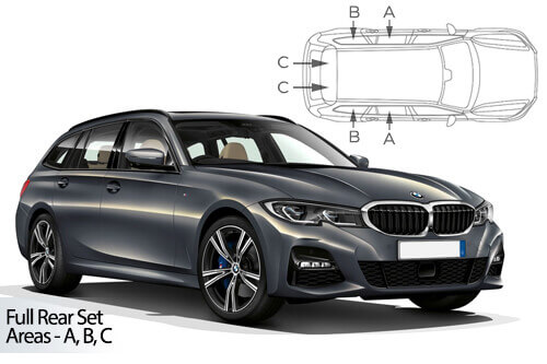 Häikäisysuojasarja BMW 3-Sarja G21, Farmari (2019➟), Car Shades