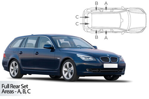 H&auml;ik&auml;isysuojasarja BMW 5-Sarja E61, Farmari (2004-2010), Car Shades
