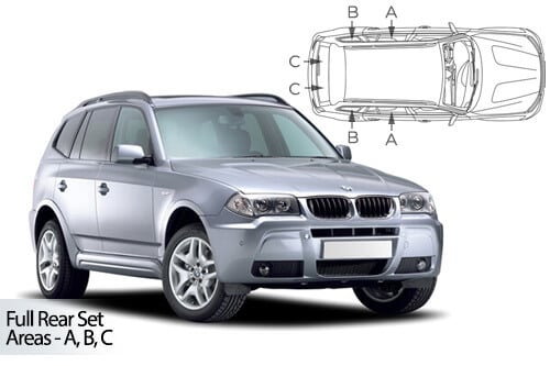 Häikäisysuojasarja BMW X3 E83, 5 ovinen (2003-2010), Car Shades