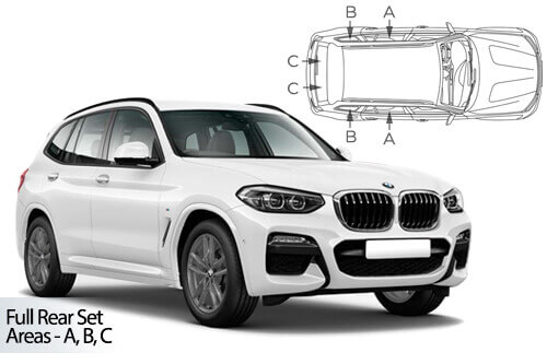 Häikäisysuojasarja BMW X3 G01, 5 ovinen (2018➟), Car Shades