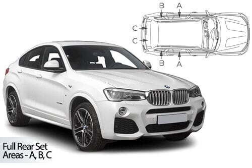 Häikäisysuojasarja BMW X4 F26 5-ovinen (2014-2018), Car Shades