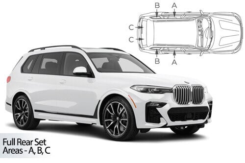 Häikäisysuojasarja BMW X7 G07, 5 ovinen (2018➟), Car Shades