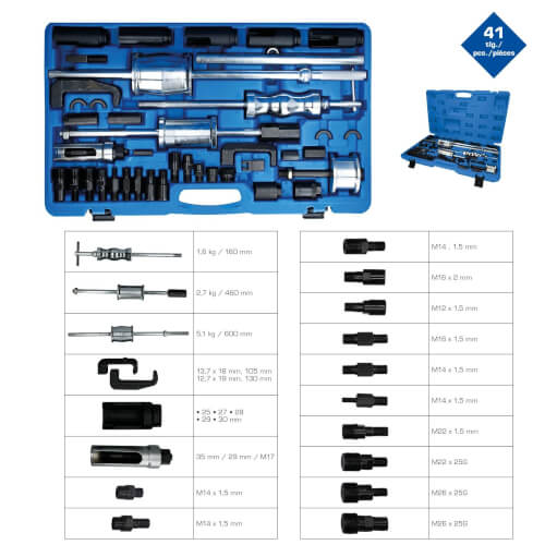 Injektorin ulosvedinsarja, 41-os, Brilliant Tools