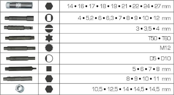 Iskunvaimennin-työkalusarja, 39-os, Brilliant Tools