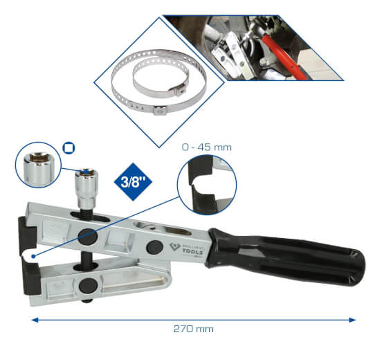 Pihdit akselimansetin puristimelle, vääntömomenttikäyttö, Brilliant Tools