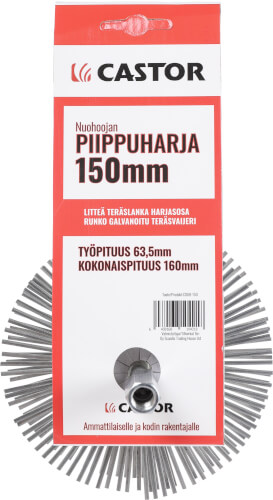 Piippuharja nuohoukseen 150 mm pyöreä, Castor