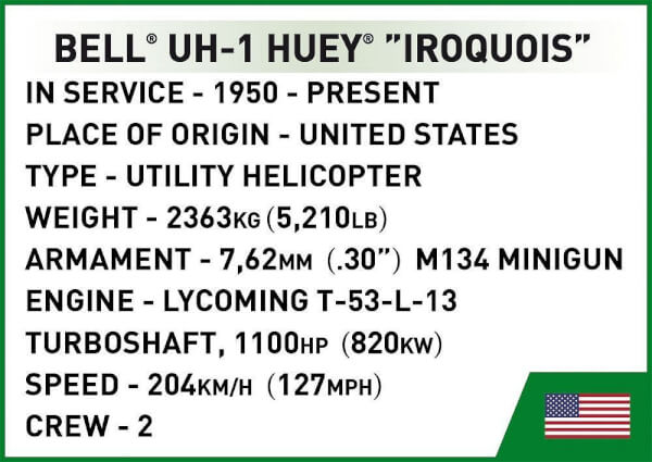 Koottava Helikopteri Bell UH-1 Huey Iroquois, 656 osaa, Cobi