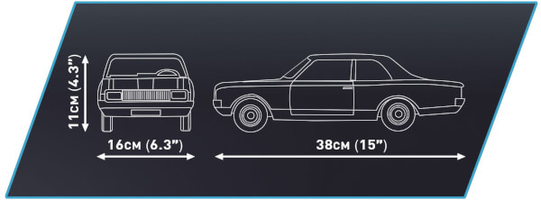 Koottava auto Opel Rekord C Schwarze Witwe 1:12, 2078 osaa, Cobi