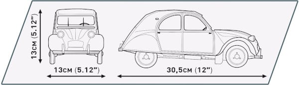 Koottava auto Citroen 2CV Charleston 1:12, 1465 osaa, Cobi