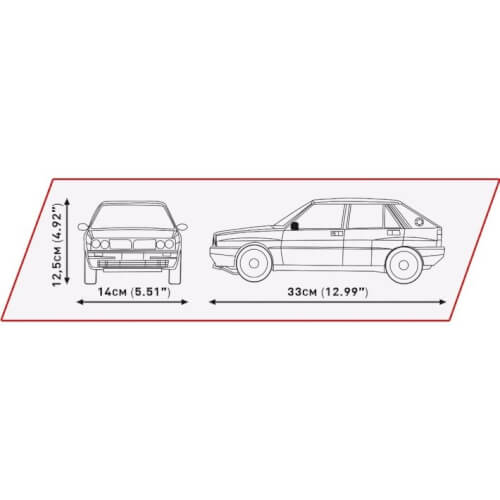 Koottava auto Lancia Delta HF Integrale EVO 1:12, 2294 osaa, Cobi