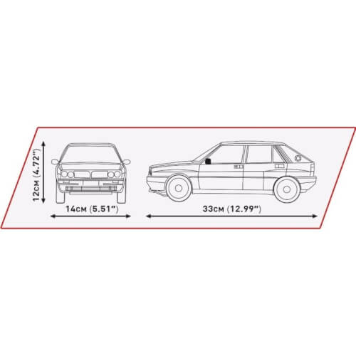 Koottava auto Lancia Delta HF Integrale 1:12, 2068 osaa, Cobi