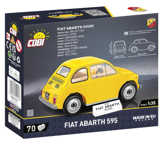 Koottava auto Fiat Abarth 595, 70 osaa, Cobi