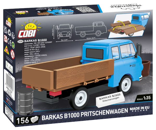 Koottava auto Barkas B1000 Pritsche, 156 osaa, Cobi