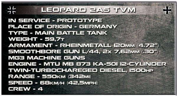 Koottava Panssarivaunu Leopard 2A5 TVM, 945 osaa, Cobi