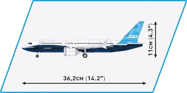 Koottava Lentokone Boeing 737-8, 340 osaa, Cobi