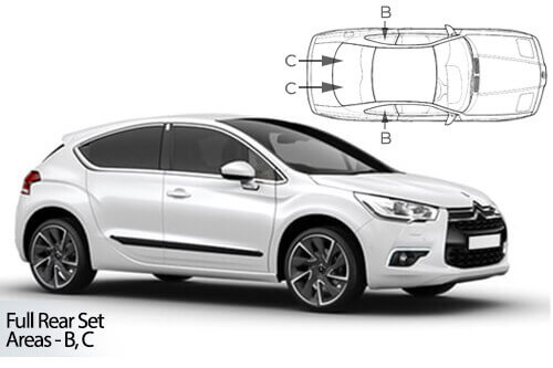 Häikäisysuojasarja Citroen DS4, 4 ovinen (2010-2018), Car Shades