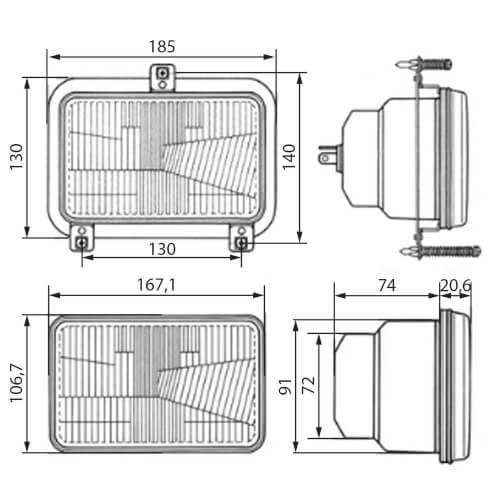 Ajovalon umpio, suorakaide H4, FO 5165824