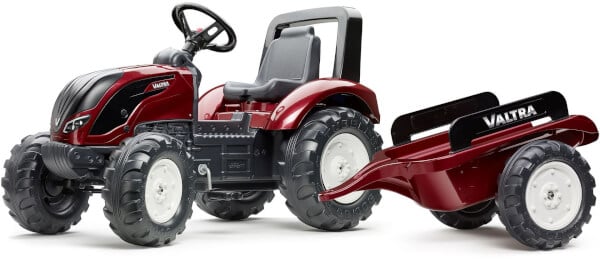 Polkutraktori Valtra S4 peräkärryllä, Falk Toys