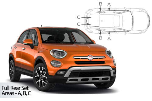 Häikäisysuojasarja Fiat 500X, 5-ovinen (2014➟), Car Shades