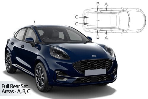 Häikäisysuojasarja Ford Puma, 5 ovinen (2019➟), Car Shades