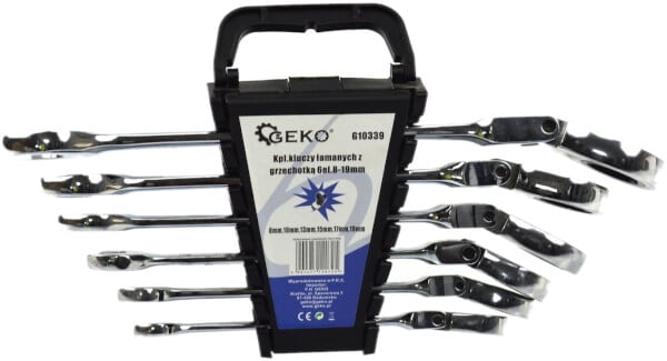 R&auml;ikk&auml;lenkkisarja nivelletty 8-19 mm, 6-osaa, Geko