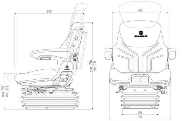 Ilmaistuin Maximo Comfort Plus 12 V, Grammer