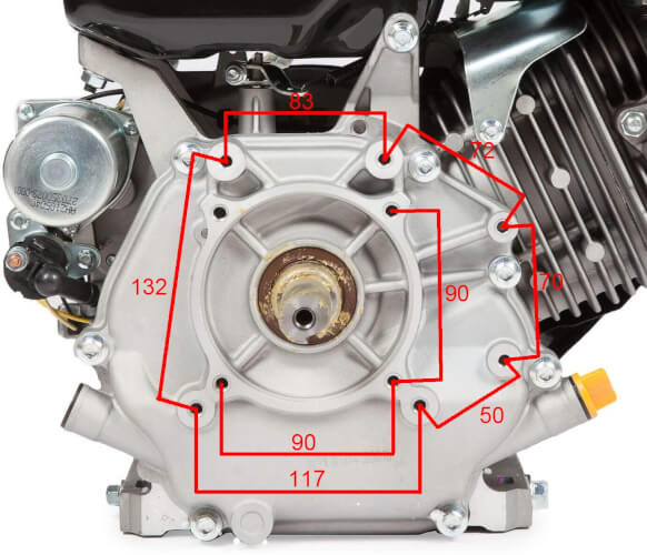 Irtomoottori 13 hp / 389 cc vaaka-akseli, Loncin