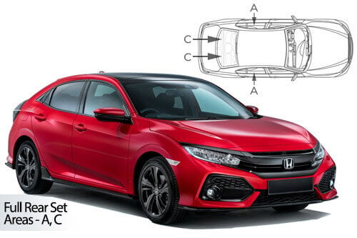 Häikäisysuojasarja Honda Civic, 5 ovinen (2015-2021), Car Shades