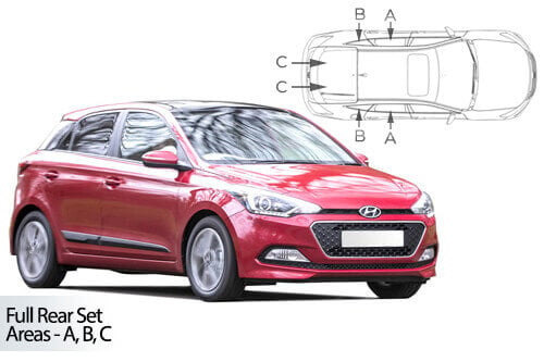 Häikäisysuojasarja Hyundai i20, 5 ovinen (2014-2020), Car Shades